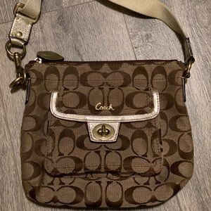 Coach Crossbody Brown Logo